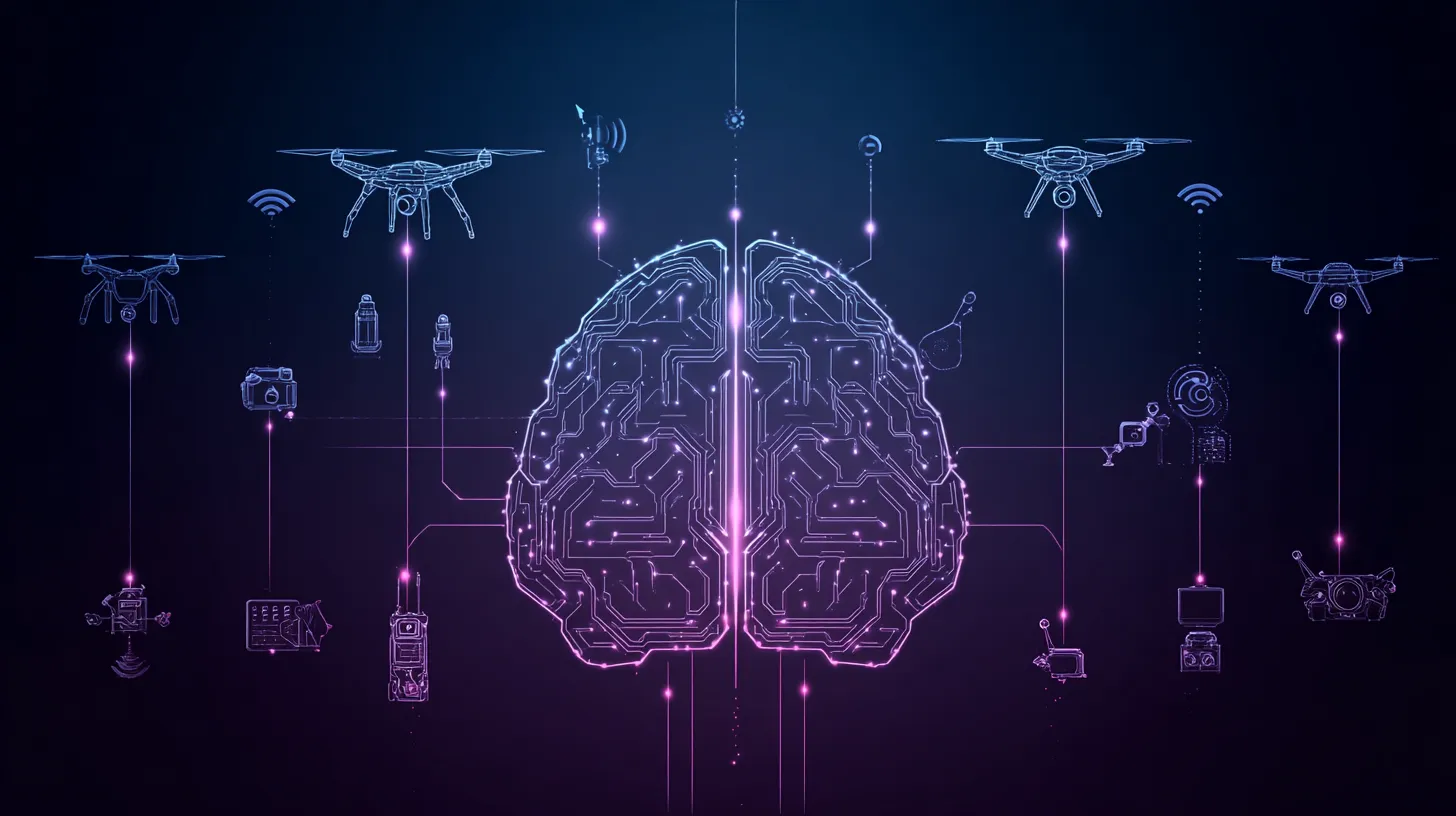 Network of connected sensors and AI systems